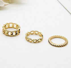 Anneaux luxueux de bijoux de mode de femmes cercle rond d'alliage d'or de 15 - de 18mm