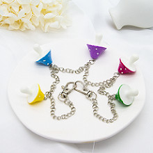 Chaîne de collier d'acier inoxydable d'arc-en-ciel de cadeau de Noël pour de petites filles de femmes