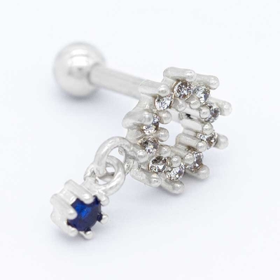 316 gemmes perçantes de Zircon de bijoux d'oreille d'acier inoxydable fleurissent l'ODM d'OEM de conception