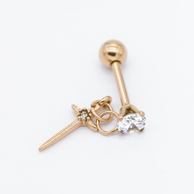 Rose Gold Ear Piercing Jewellery 316 goujons perçants 16G 8mm d'acier inoxydable
