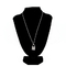 Long collier argenté 47mm de mode avec les pendants transparents de perceuse