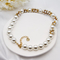 Colliers de bijoux de mode de Moissanite de perle autour de forme de cercle pour des femmes
