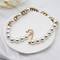 Colliers de bijoux de mode de Moissanite de perle autour de forme de cercle pour des femmes