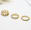 Anneaux luxueux de bijoux de mode de femmes cercle rond d'alliage d'or de 15 - de 18mm