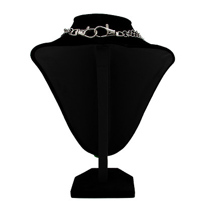 Femmes posées Chunky Chain Link Necklace de collier d'acier inoxydable de champignon