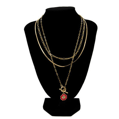 Collier de  Diamond Castle Necklace Carnelian Pendant de mode d'or pour des femmes