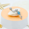 Forme principale bleue d'acier inoxydable d'Opal Gem Body Piercing Jewelry 14ga 316