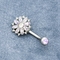 Le nombril pourpre de Crystal Body Piercings Jewellery Round sonne l'acier inoxydable 316