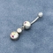 Perles en acier chirurgicales de Barbell de Crystal Stones Body Piercings Jewellery