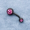 ODM d'OEM rose d'acier de Stainlesss des bijoux 316 de perforations de nombril de Zircons