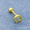 La feuille perçante de bijoux d'oreille d'or d'électrophorèse forment des boucles d'oreille de goujon d'hélice