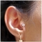 Bijoux perçants 18G de gemmes d'oreille de cartilage de boucles d'oreille d'or d'oreille claire de fleur