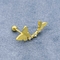 Les boucles d'oreille de papillon de double or de cristal cloute 316 l'acier inoxydable 8mm