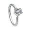anneau argenté de septum d'étoile de Gem Nose Piercing Jewellery 18G de Zircon de 4mm