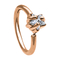 anneau argenté de septum d'étoile de Gem Nose Piercing Jewellery 18G de Zircon de 4mm