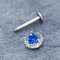 Bijoux en cristal bleus de perforation de 16g Labret