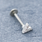 Forme de v Crystal Gems Labret Back Earrings 8mm en acier chirurgicaux