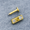 Trois acier inoxydable perçant du corps 316L d'or de bijoux de Crystal Gems 16G Labret
