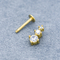 acier inoxydable perçant du goujon 316L de lèvre d'or de bijoux de Labret de gemmes du Zircon 16ga