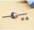 Ab Crystal Gem Real Industrial Piercing Jewelry extérieurement a fileté 14G 38mm