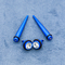 L'oreille acrylique bleue étirant le Faux effilent la mesure claire 6mm de Crystal Gems Spiral Stretchers 2