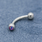 Acier inoxydable perçant 8mm de bijoux de l'opale 16 de sourcil synthétique de mesure