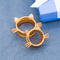 Boucles d'oreille mignonnes Rose Gold Plated de Cat Style Piercing Tunnel Plug 5mm