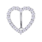 Perforation argentée de bijoux de nombril de Ring Shiny Zircons Love Heart de nombril