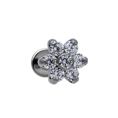 Anneau de nez coloré de style de Labret de fil de Crystal Titanium Piercing Jewelry Internal