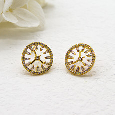 Les femmes façonnent à des boucles d'oreille de bijoux petit Sterling Silver Pearl Huggie Earrings